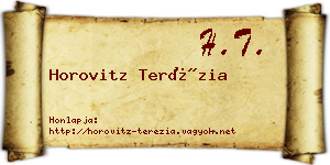 Horovitz Terézia névjegykártya